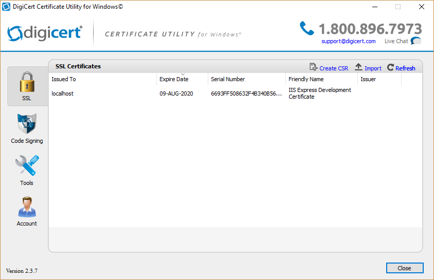 Digicert Certificate Utility – SSL Installation & Export