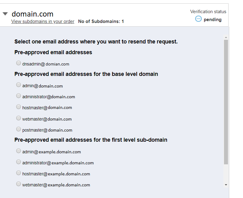 Authentication/Orders Support: Domain Pre-Validation - Email Validation