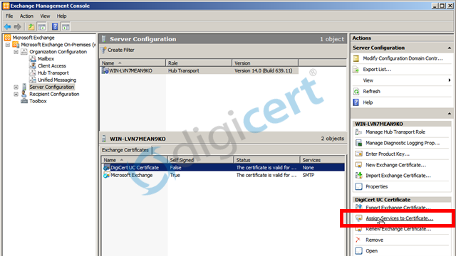 SSL Certificate Installation in Microsoft Exchange Server 2010 – Instructions