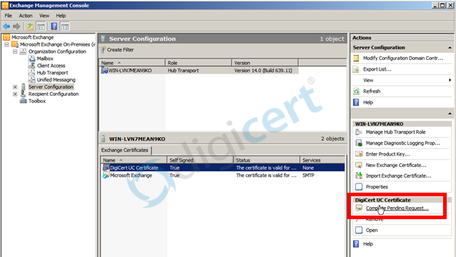 SSL Certificate Installation in Microsoft Exchange Server 2010 – Instructions