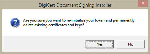 Install Document Signing Certificate and Reinitialize Your Token