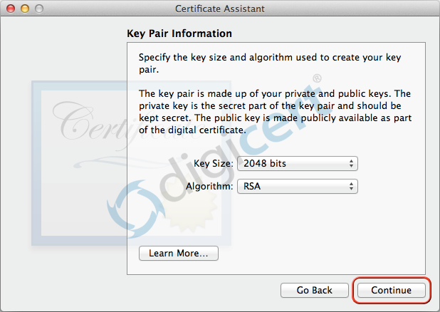 CSR on MAC OS X lion